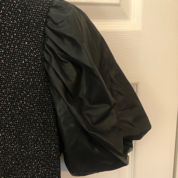 Weismann Black Sparkle Overskirt Leotard Bodysuit with Open Back - Adult Large - Picture 7 of 14